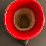Pol Chambost red and black red and black boot ceramic vase