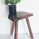 Farm stool 1/2 round vintage tripod