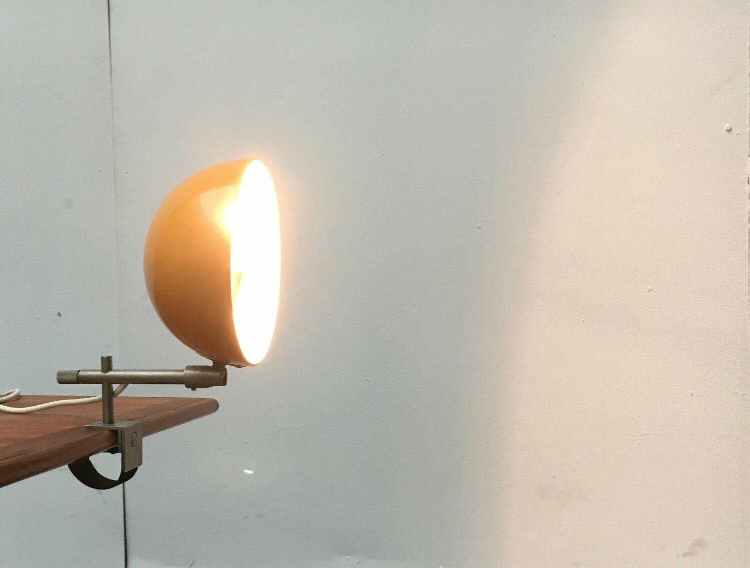 Minimalist German clamp lamp from the mid-century space age by Beisl, 1960s