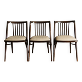 Set of 3 Thonet chairs, imitation leather