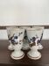 Set of 5 blue stoneware mazagrans "cherry blossom".