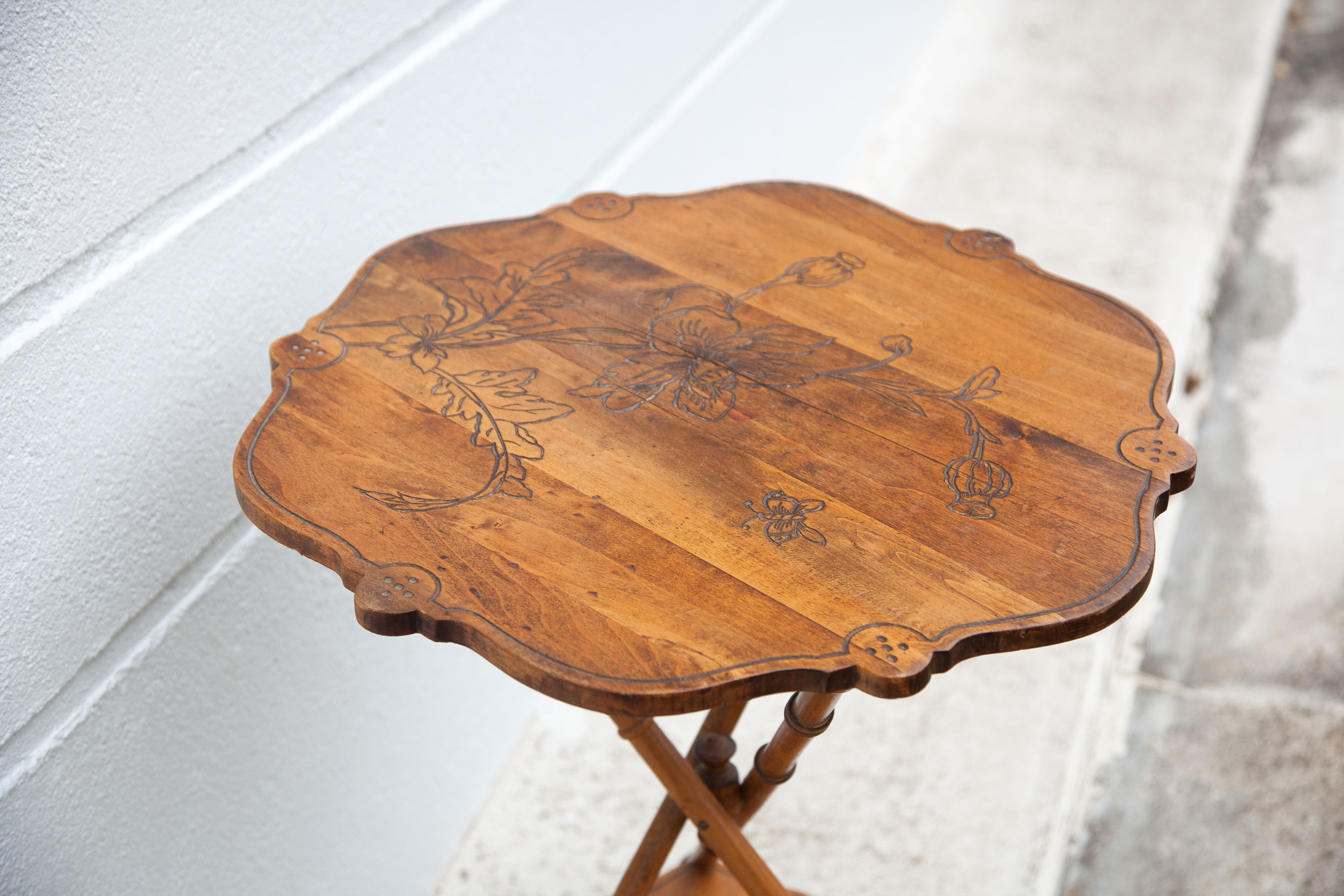 Table pedestal table wood, pedestal table wood imitation bamboo