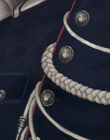 Portrait man 1930 in gold frame