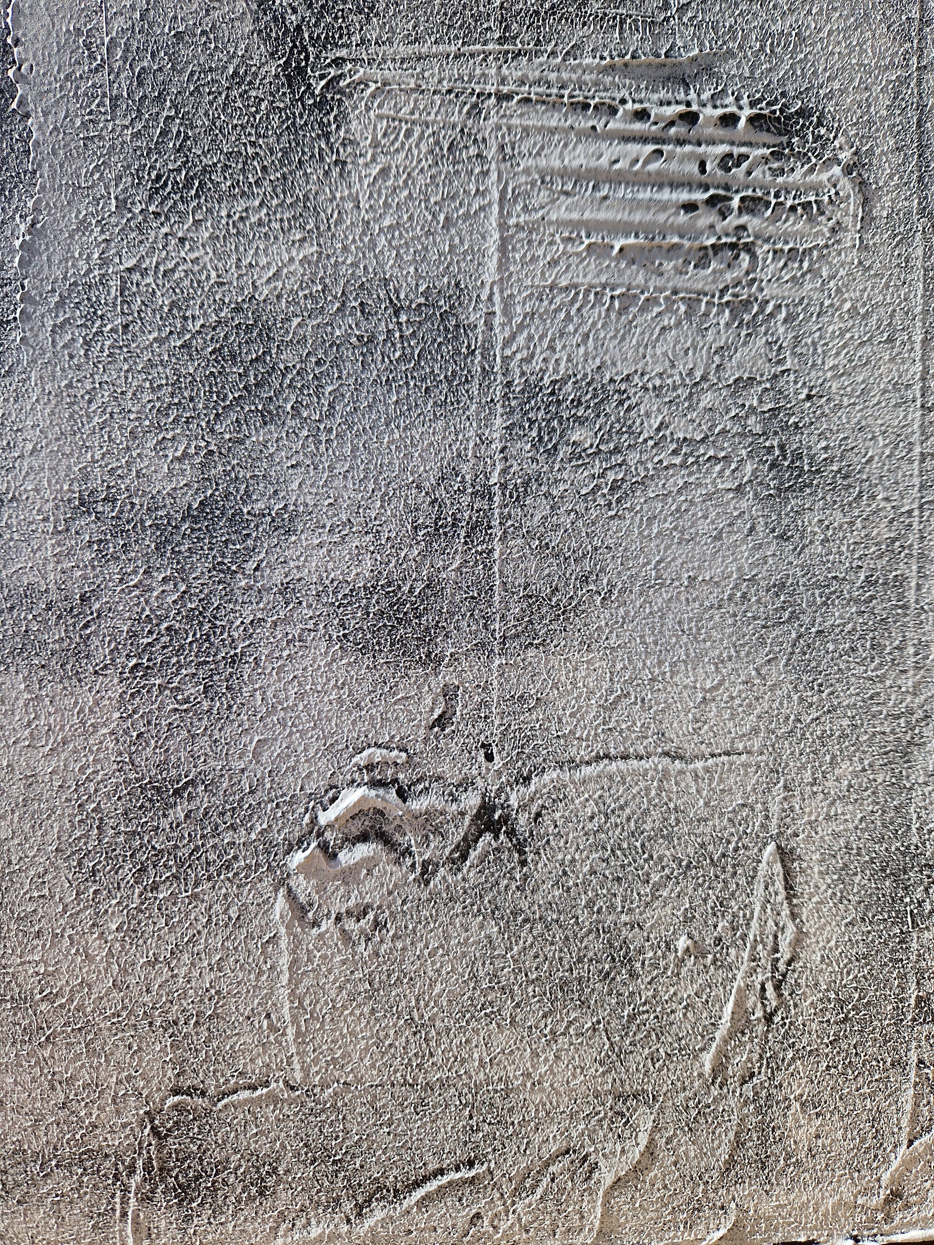 Minimalist monochrome abstract painting white