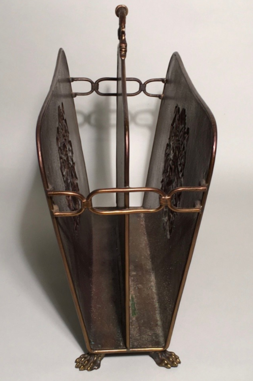 Magazine rack brass vintage