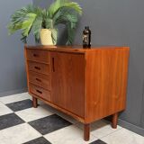 Danish Teak sideboard with drawers and door, 1960s