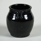 Hú - Pot à confit chinois émaillé noir n°7