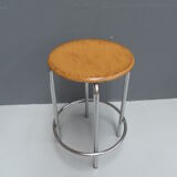 Tabouret chromé industriel