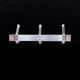 Vintage anodized aluminum wall coat rack - 3 hooks