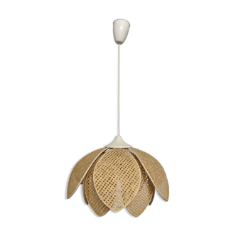 Rattan lotus flower suspension from the 60s/70s