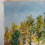 Wooded landscape, oil on canvas, signed