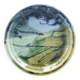 Decorative enamelled ceramic plate, 20th century