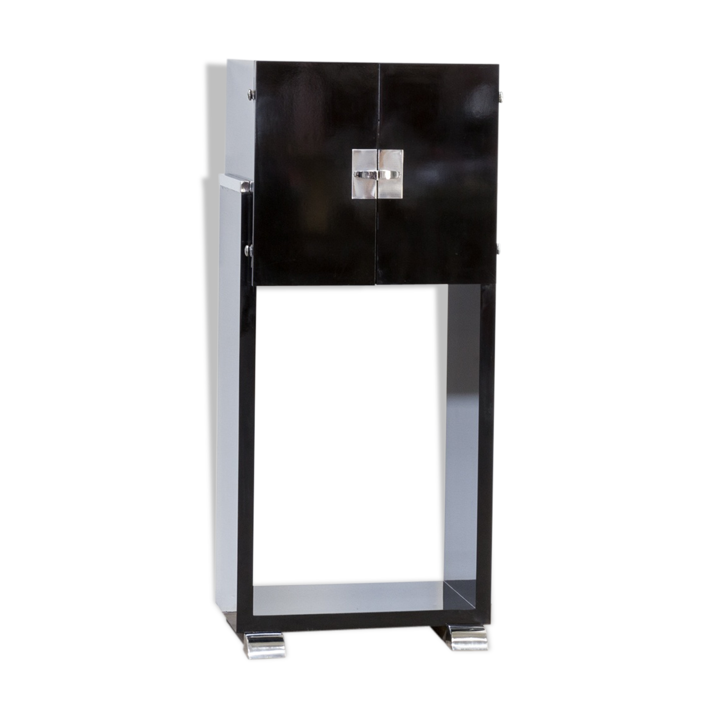 60s Piano lacquered cabinet art deco style