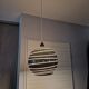 Suspension boule vintage noire et blanche