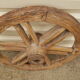 Old teak plow wheel