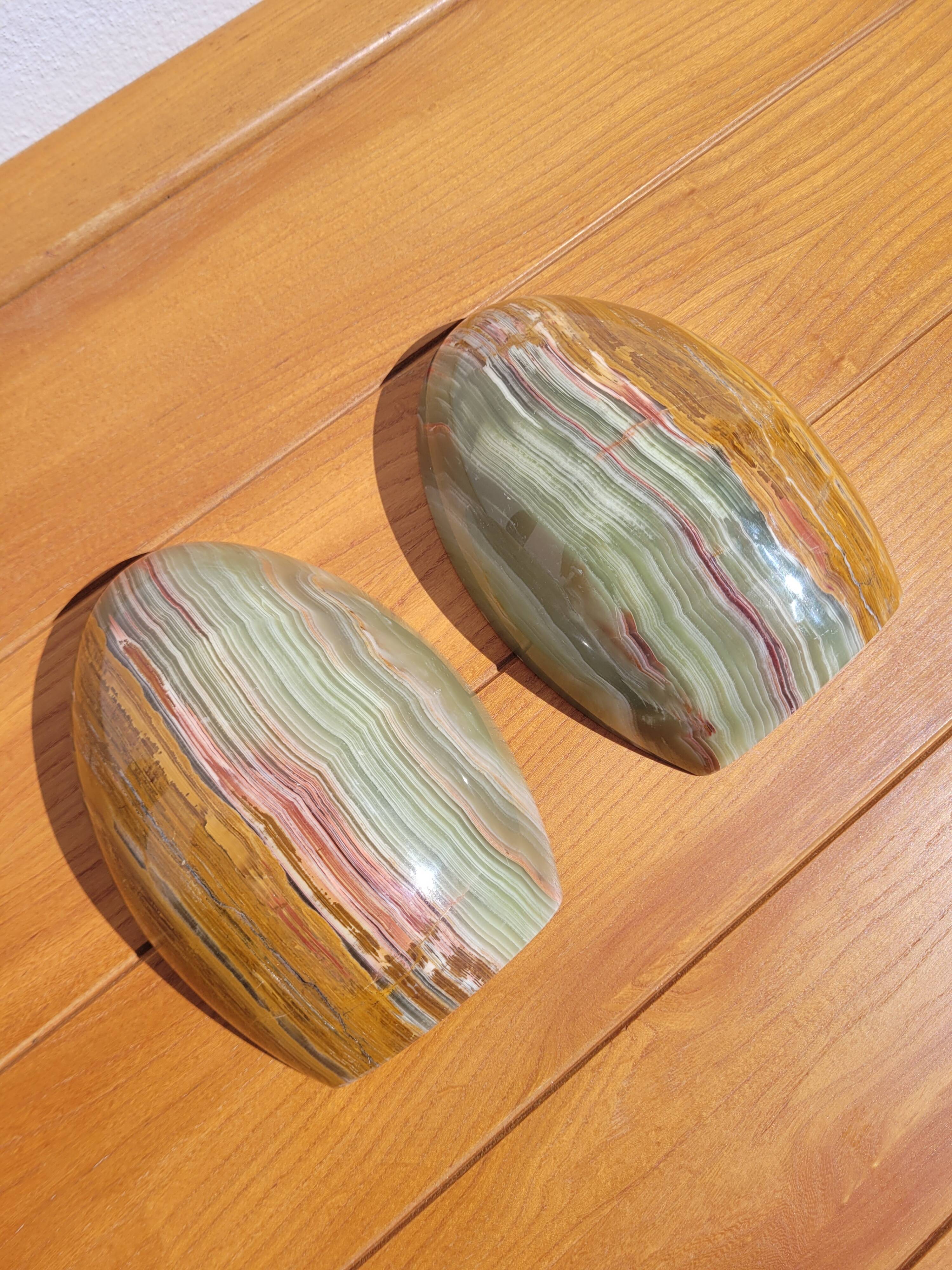Pair of Onyx stone bookends