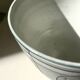 Bowl / large ceramic white catchall with graphic decoration, 1950