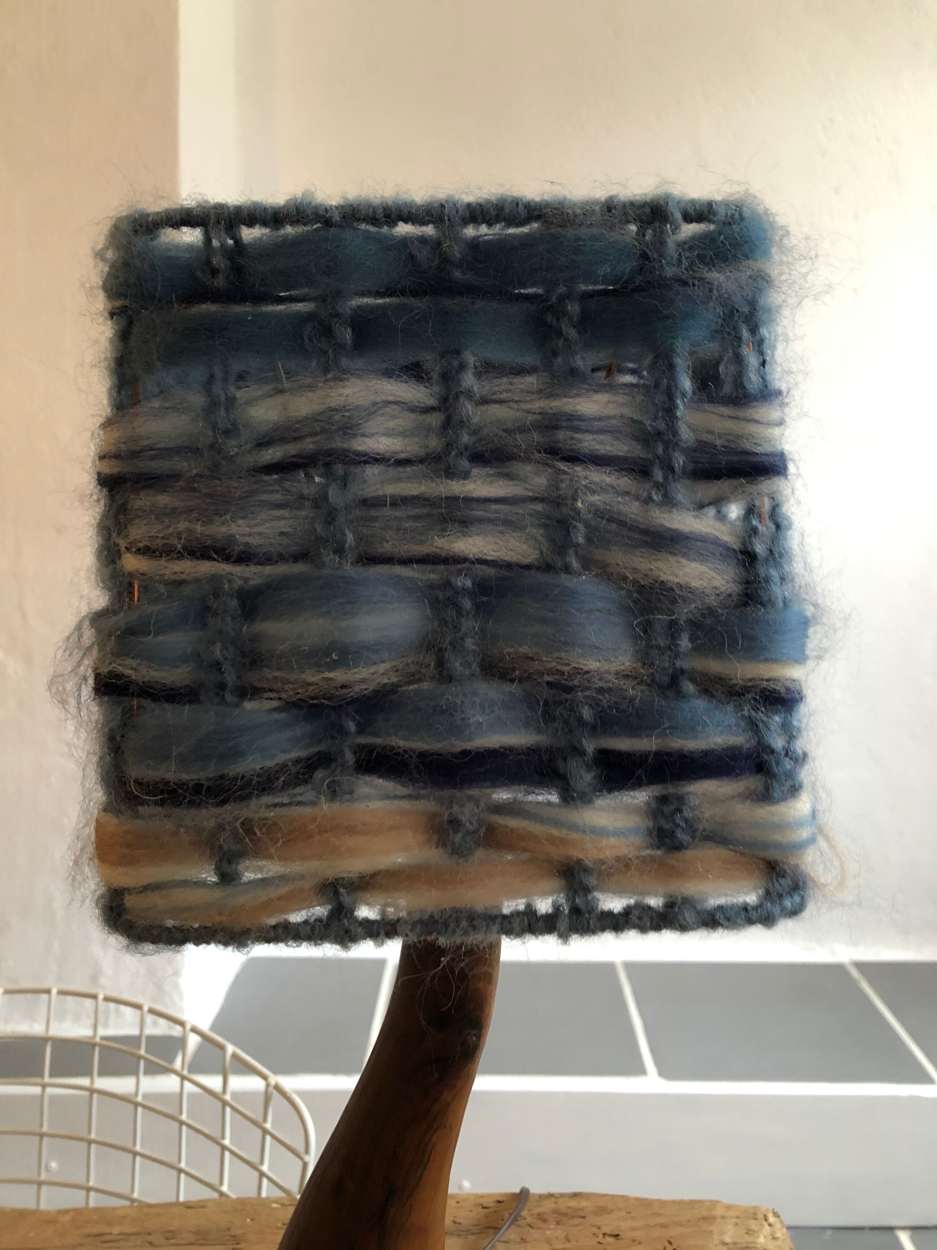 Raw vintage wood lamp