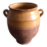 Grease pot, glazed earthenware confit pot