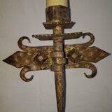 Pair of gold beaten iron