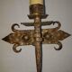 Pair of gold beaten iron