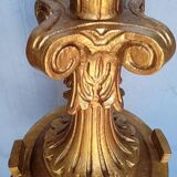 Lampe 90cm bois sculpté doré style Louis XVI