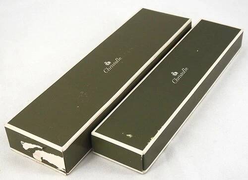 Christofle America, Art Deco fish service cutlery set, silver-plated, 2 pieces.