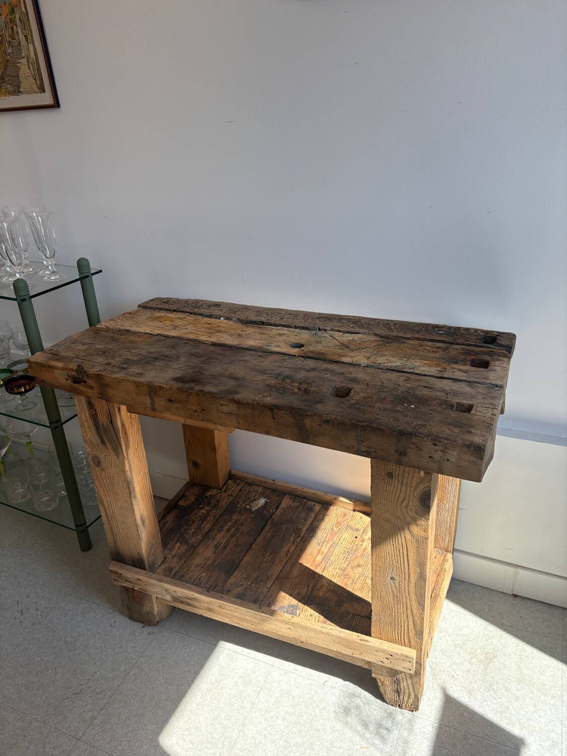Petit établi en bois massif