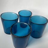 Set of 4 Orrefors Fuga Blue glasses
