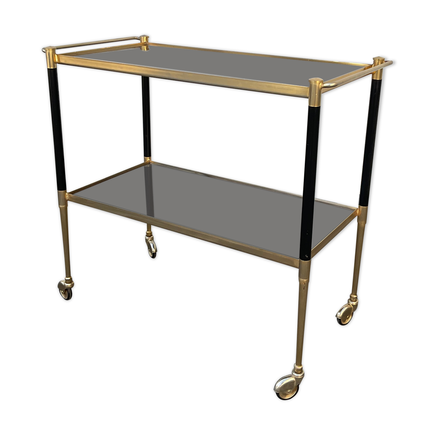 Golden vintage rolling table