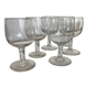 Set de 6 verres tulipe comptoir de bistrot  1950 en verre irrégulier