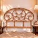 Vintage 1970s bamboo rattan headboard L166