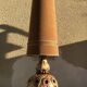 Ceramic brown beige germany + lampshade 70s vintage #3 floor lamp