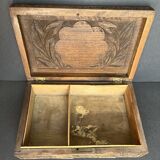 Carved wooden jewelry box