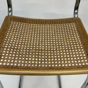 Vintage bar stool 80's Design Cesca style chrome and webbing