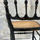 Chaise Napoléon III en bois noirci et cannage