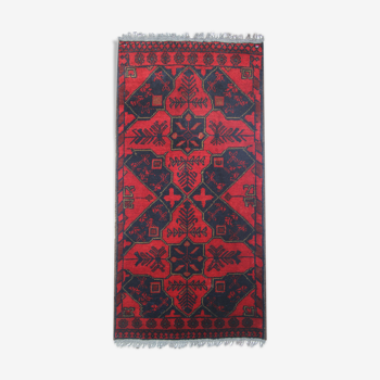 Tapis afghan fait main en laine 48x100cm