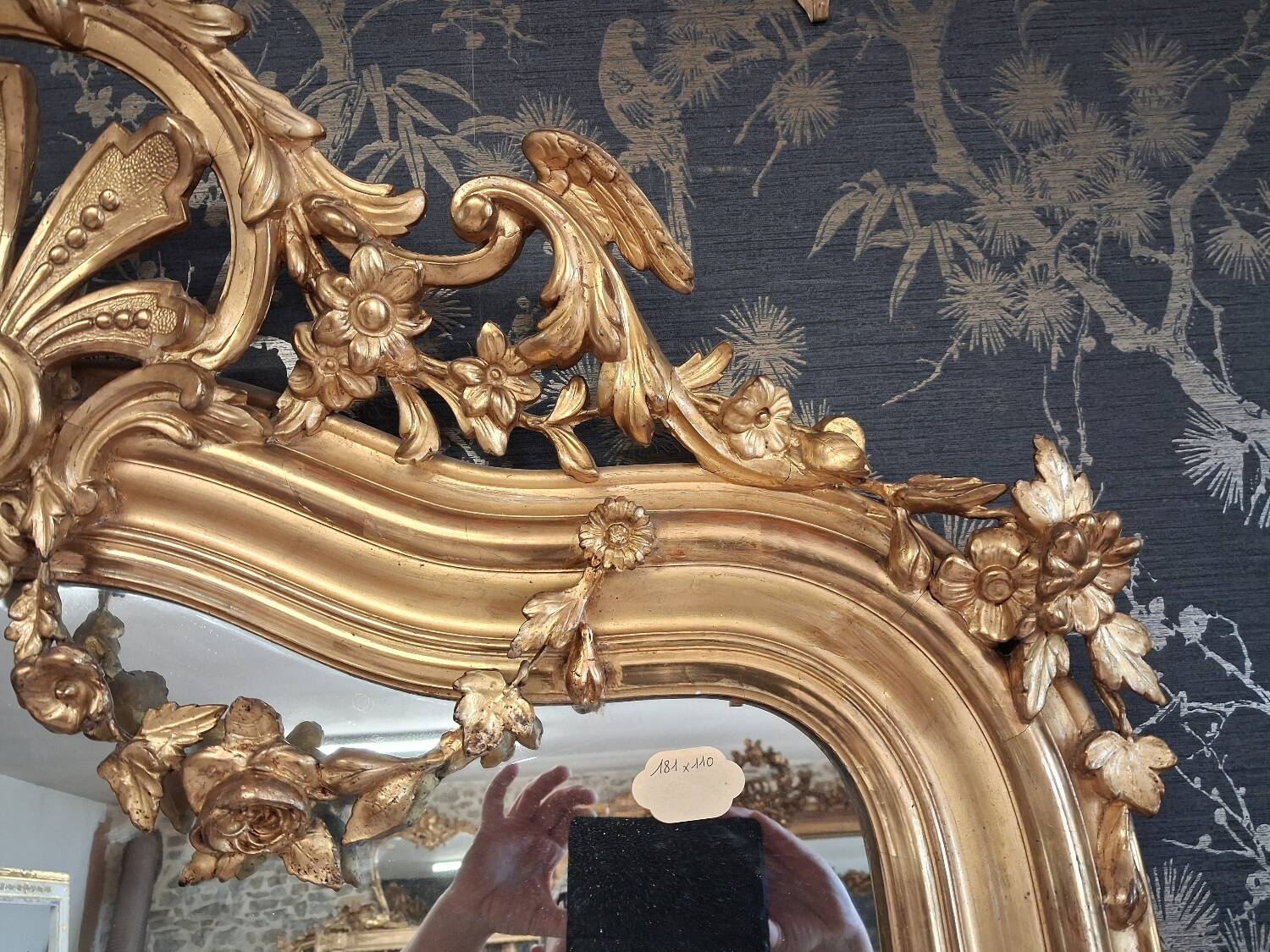 19th century Parecloses mirror 167 x 99