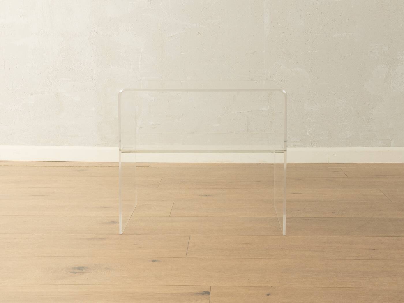 Minimalist side table from the 1960s made of acrylic glass