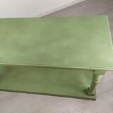 Green console table