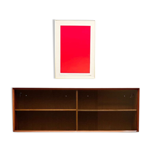 Armoire murale en teck - vitrine