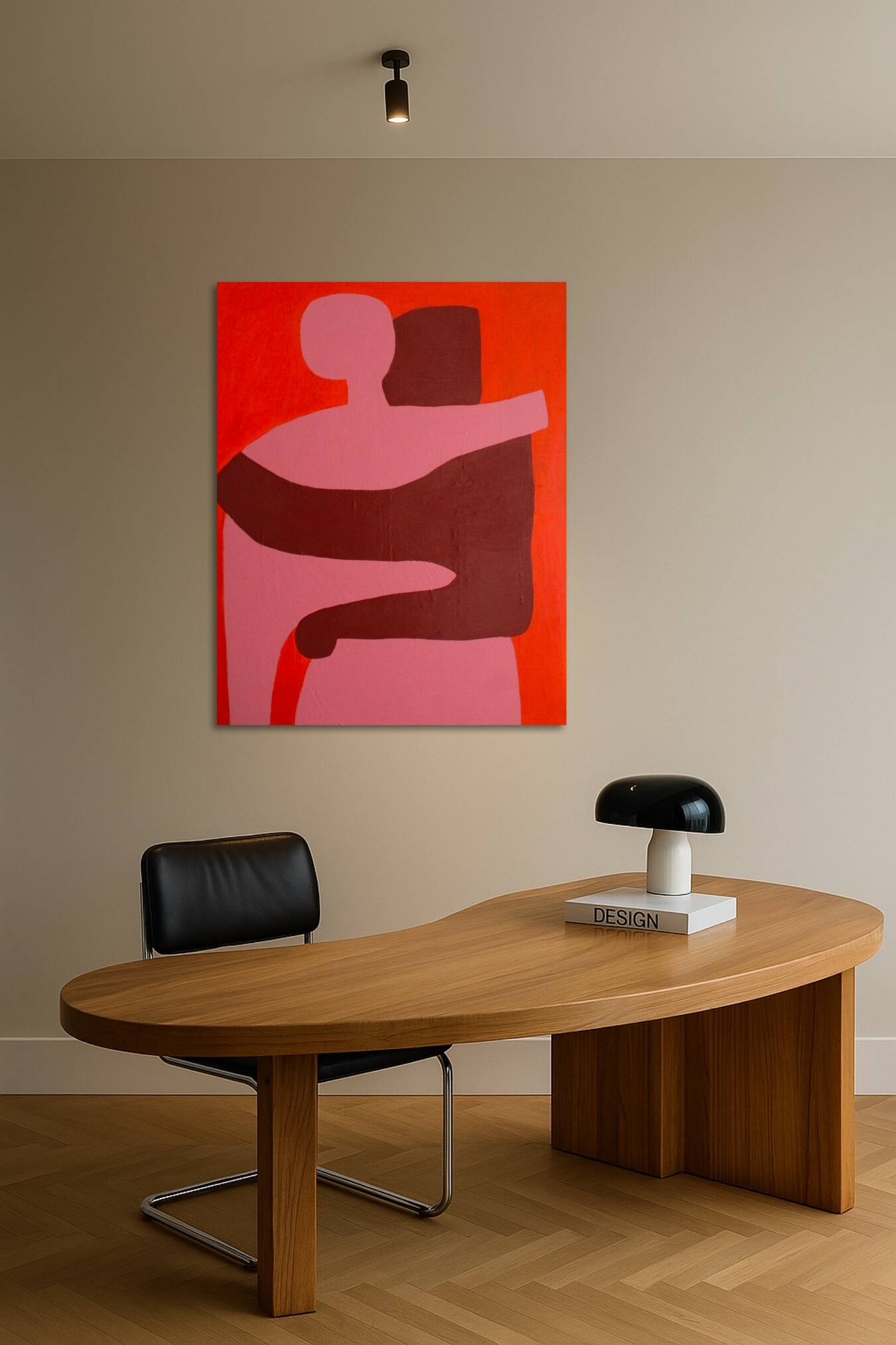 Painting on canvas "can i hold you" signed Bodasca