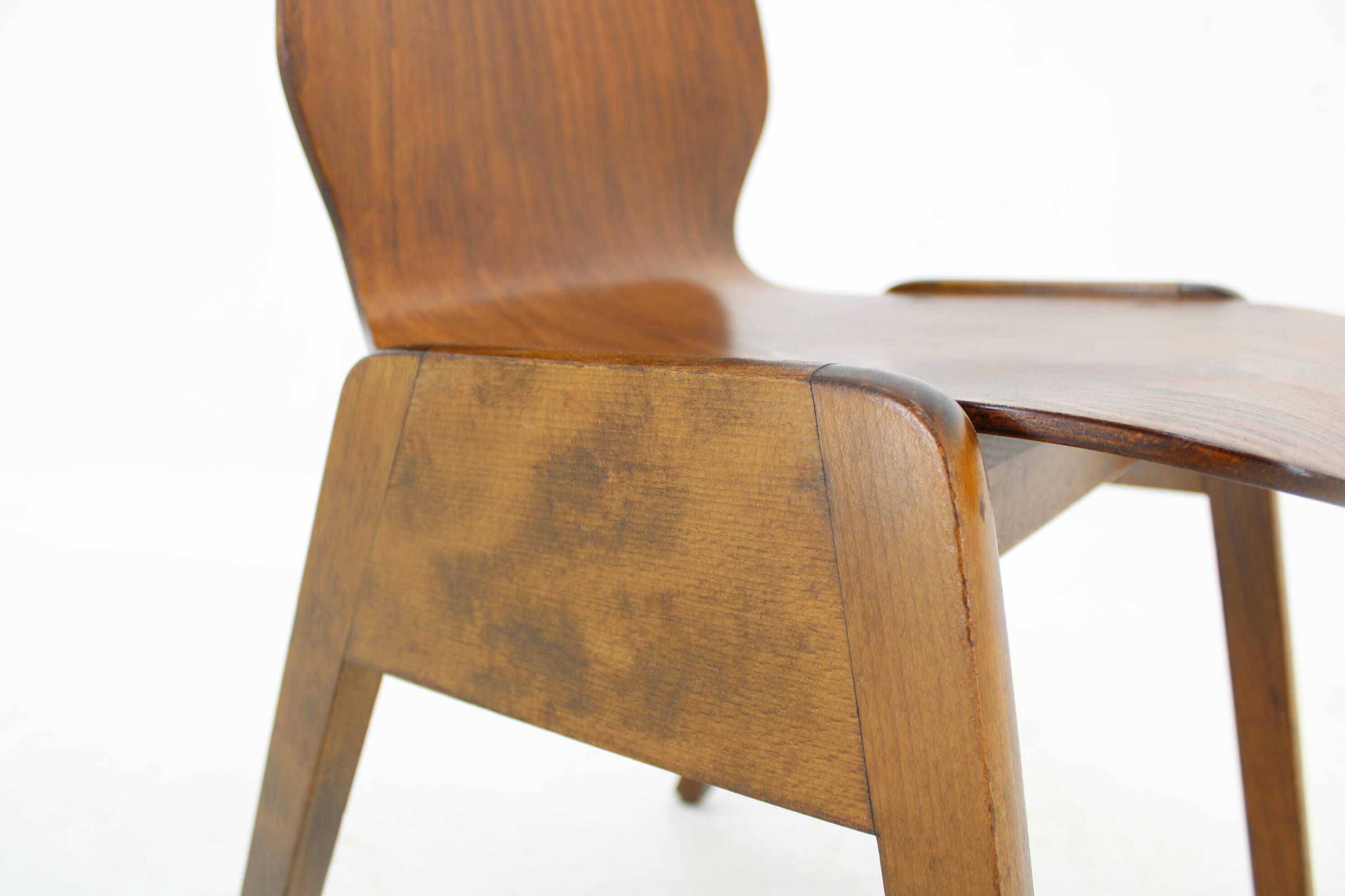 1970s Set of 7 Beech Stuckable Dining Chairs ,Germany