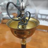 Vintage 70s chandelier with 3 clear glass globes