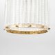 Orrefors ceiling light in brass and glass, Sweden 1960