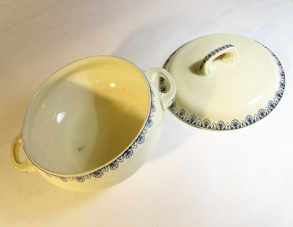 Old earthenware soup