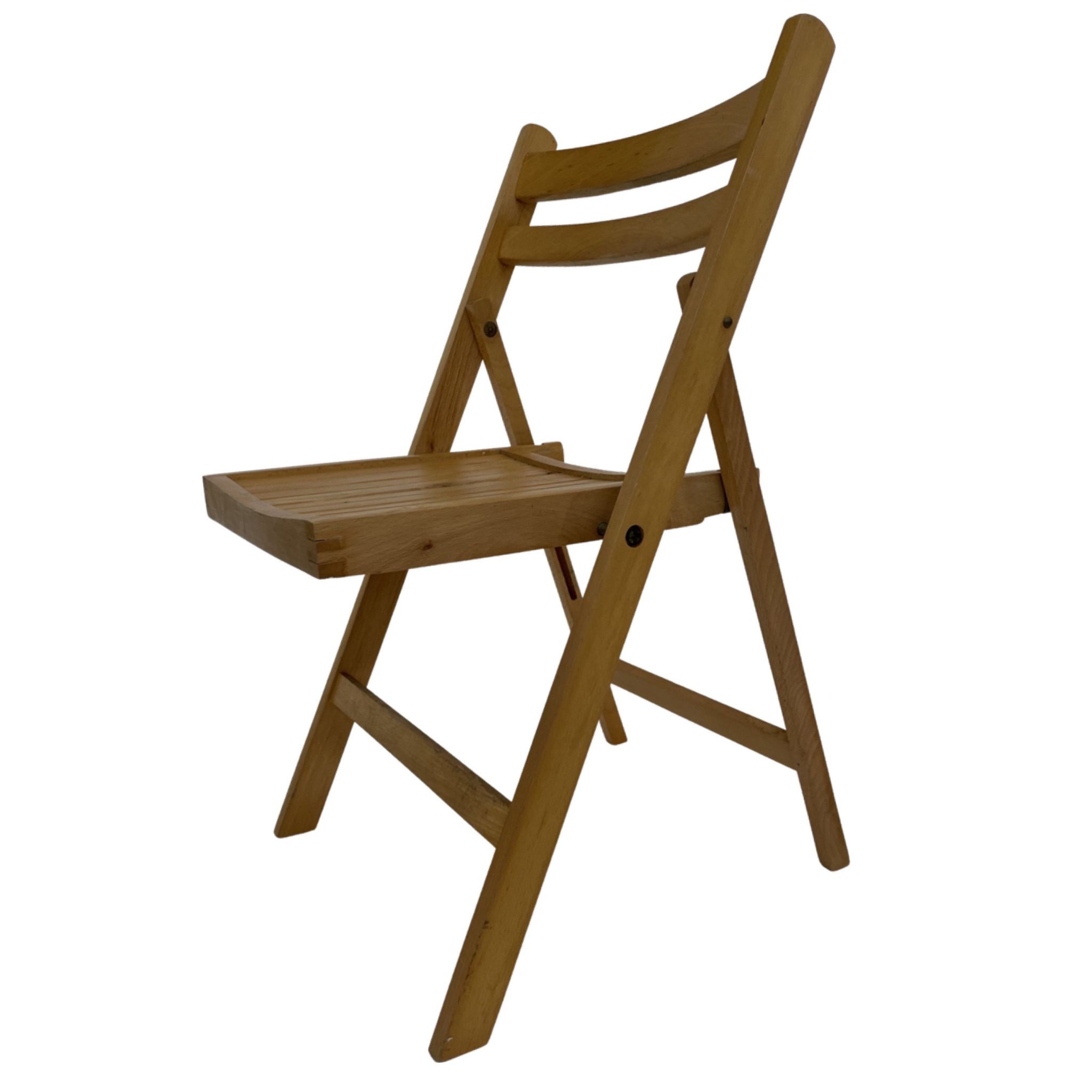 Set of four vintage wooden folding chair minimalism design 60s
