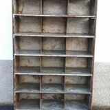 Shelf with metal lockers