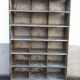 Shelf with metal lockers