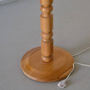 Carved pine floor lamp | Sweden | 1960s